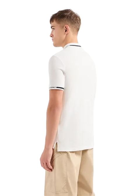 Polo regular fit in piquet con logo a nastro ARMANI EXCHANGE | polo shirts | 3DZFLH ZJM5Z1116